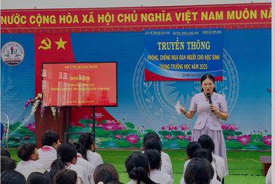 TRUYỀN THÔNG PHÒNG, CHỐNG MUA BÁN NGƯỜI CHO HỌC SINH TRƯỜNG THCS LONG SƠN